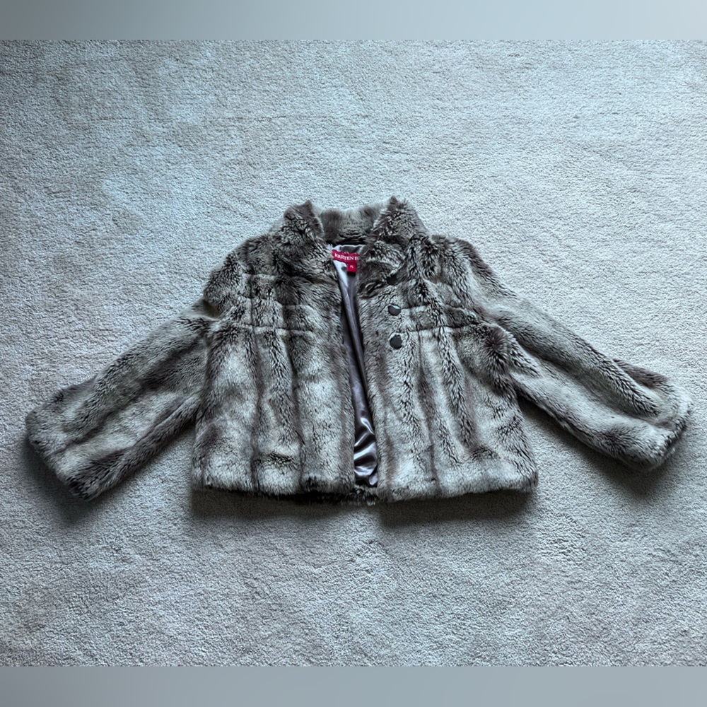 Kristen Black Faux Fur Jacket